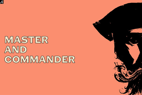 Image for Master & Commander article featuring a simple illustration of pirate captain